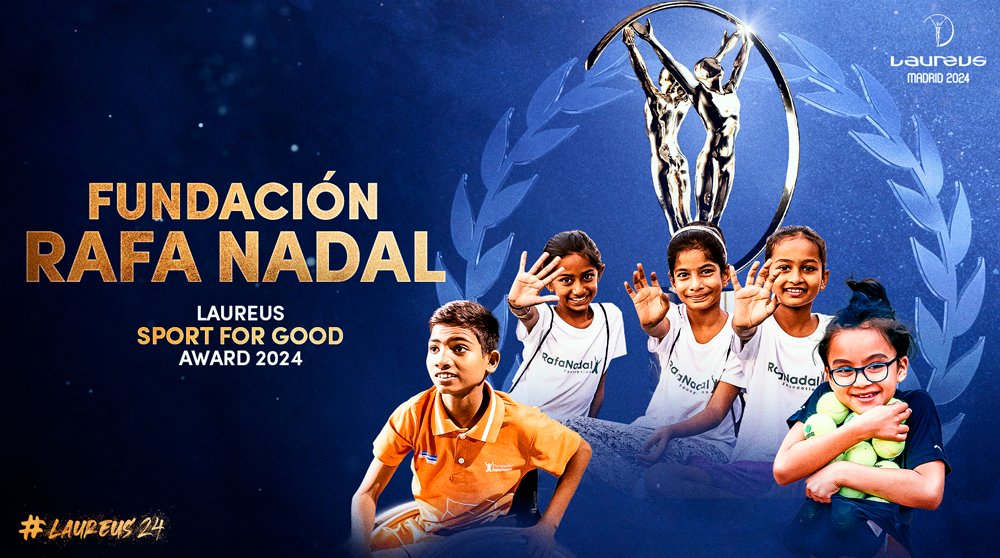 ¡Enhorabuena a @frnadal por el premio @LaureusSport! Reconoce su labor en España e India🇮🇳 donde, a través del deporte, ha beneficiado a más de 8.000 niños y jóvenes en situación de vulnerabilidad spain-india.org/es/noticia/la_…