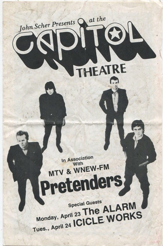 40 years ago today @TheIcicleWorks @empiresend supported @ThePretendersHQ in New Jersey on their US Tour