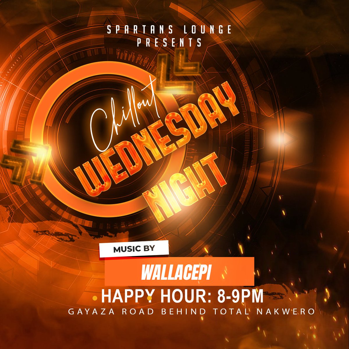 SpartansBar's tweet photo. chillout wednesday happening tonight...
hosted by @funisamustug 
location: gayaza road behind total nakwero https://t.co/xAfAY3OAtU