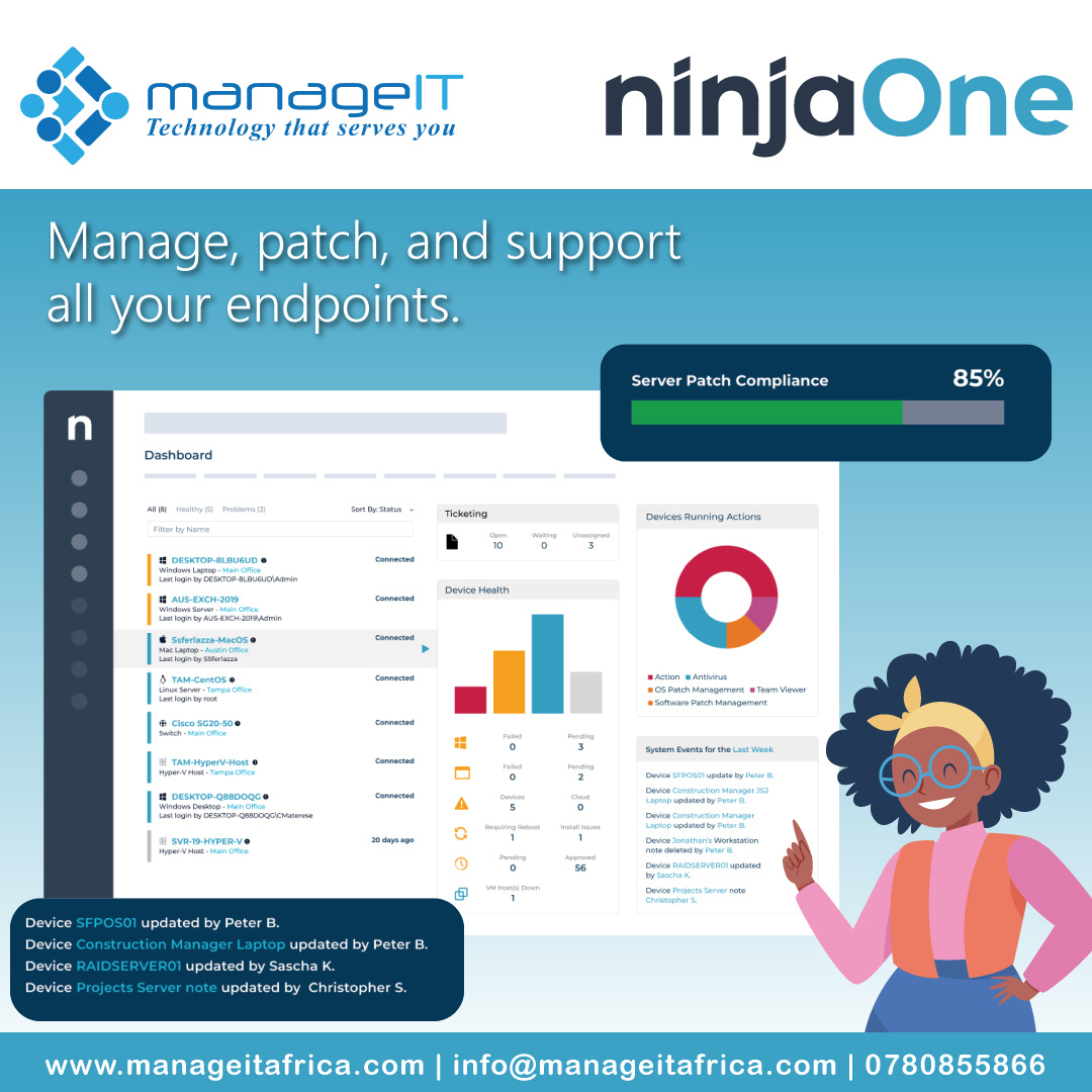 Managing endpoints just got a lot easier with NinjaOne. This centralized platform offers:
✅ Centralized Management
🔍 Monitoring & Alerts
🔧 Patch Management
🖥️ Remote Control & Support
🔒 Security Management
📊 Reporting & Analytics

#EndpointManagement #ITSecurity #NinjaOne