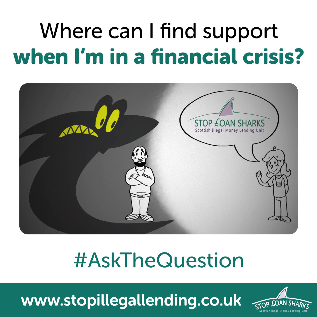 Our confidential loan shark helpline, 0800 074 0878, is open 24/7 for anyone who has any concerns or questions about illegal money lending or loan sharks.

Don’t worry in silence - #AskTheQuestion