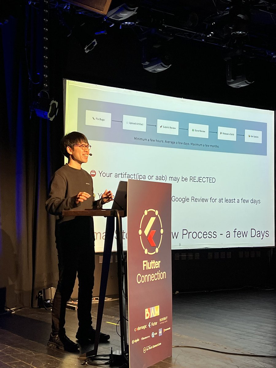 Guillaume Diallo (@guitoof) on Twitter photo 🐦 All the way from 🇯🇵, he will bring updates to your apps in an instant with his mastery of <a href="/shorebirddev/">Shorebird</a>
Awesome talk by <a href="/ma_freud/">Masahiro Aoki</a> at <a href="/Flutter_Connect/">Flutter Connection</a> 🌅⛩️ 🐦 All the way from 🇯🇵, he will bring updates to your apps in an instant with his mastery of <a href="/shorebirddev/">Shorebird</a>
Awesome talk by <a href="/ma_freud/">Masahiro Aoki</a> at <a href="/Flutter_Connect/">Flutter Connection</a> 🌅⛩️
