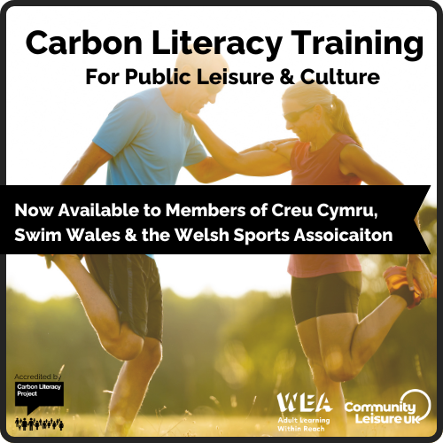 Our Carbon Literacy Training for people working in public leisure & culture is now available for members of @SwimWales , @CreuCymru & @WelshSportAssoc Find out how we can support you on your Net Zero journey. Accredited by @Carbon_Literacy 💚🌍 communityleisureuk.org/work/carbon-li…