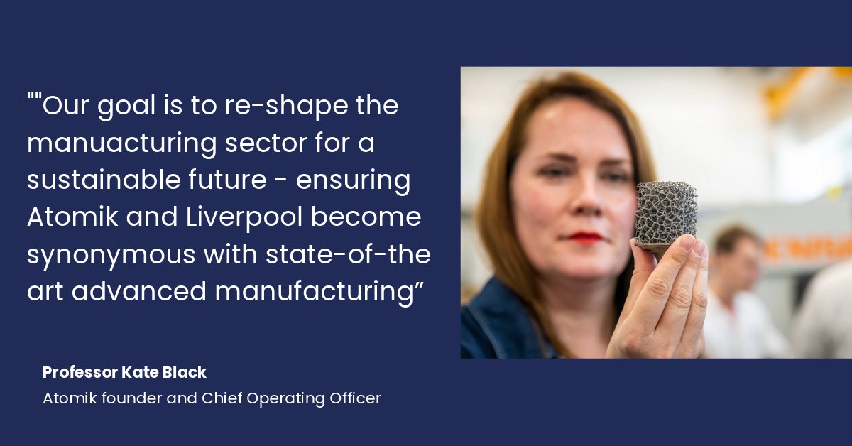 NEWS| @LivUni has launched a new spin-out company, Atomik AM, that heralds a unique approach for manufacturing businesses. Read more here ⬇️ news.liverpool.ac.uk/2024/04/23/new…