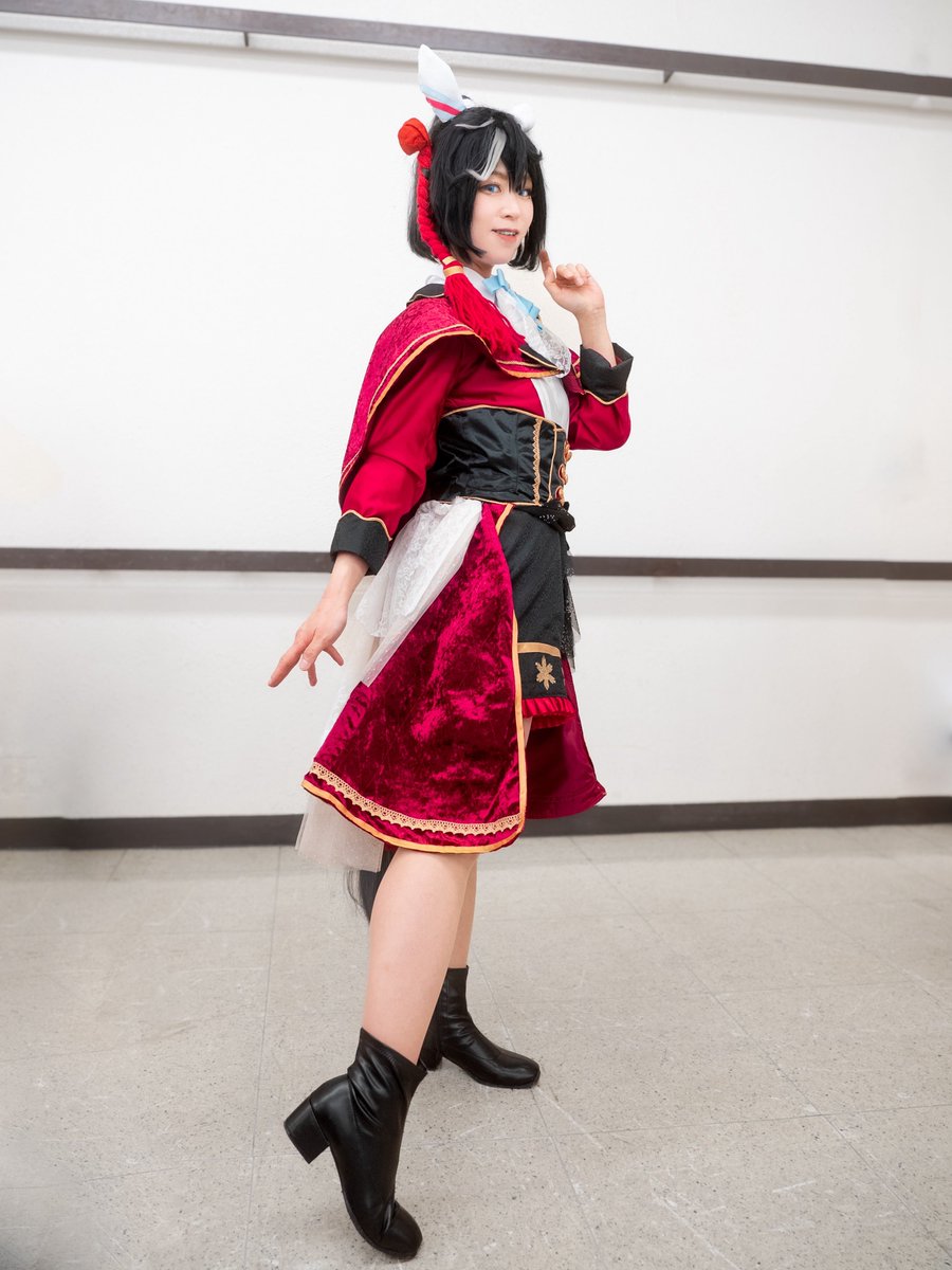 shmyuri's tweet photo. 【コスプレ】
ウマ娘　カツラギエース
YELL衣装

横からでも綺麗になるように頑張った💪
撮影ありがとうございました！
photo: @midori_gray 
#URC01 https://t.co/6UZcWb8NCJ