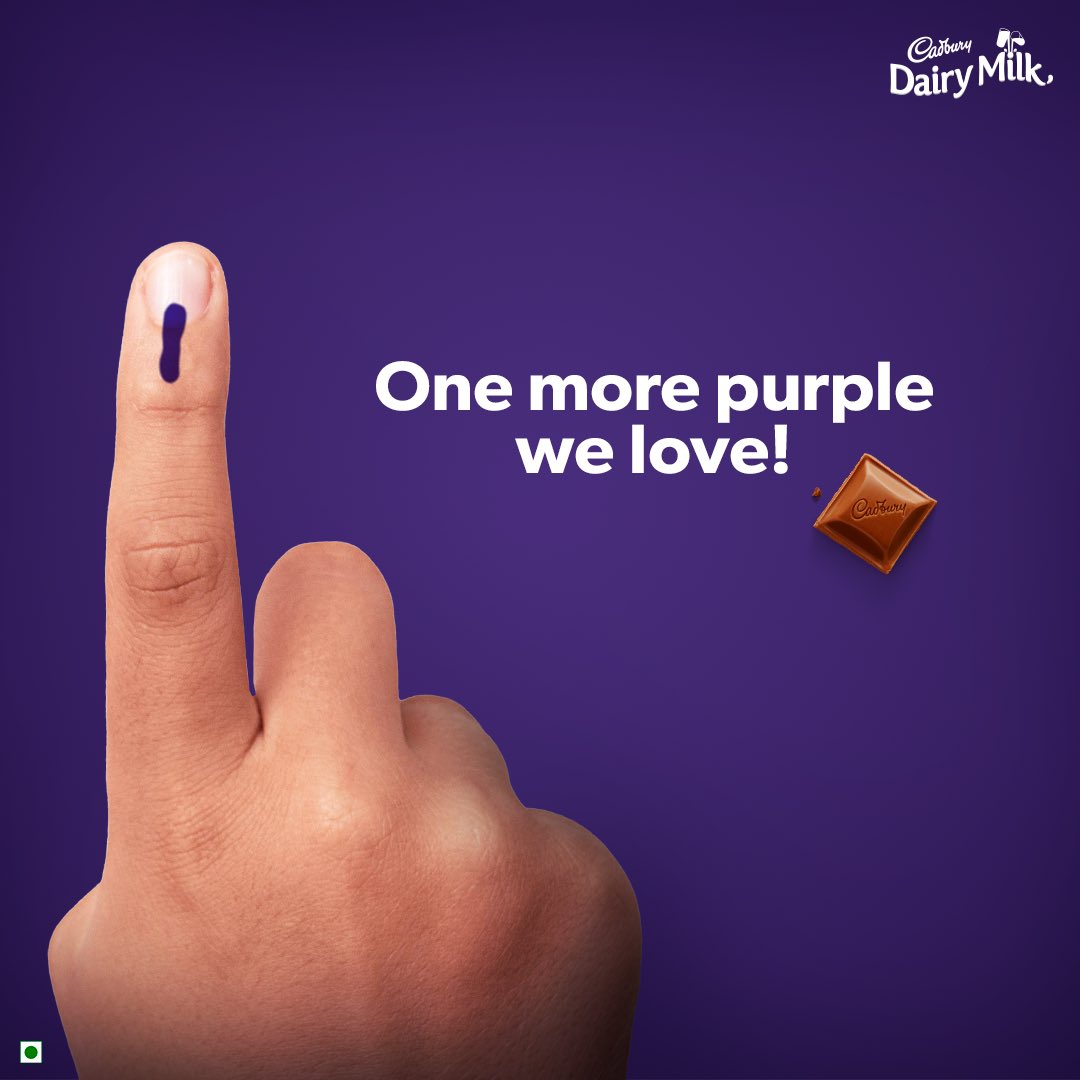 Vote for your sweet future!  #LokSabhaElection2024 #Vote #CadburyDairyMilk #KuchAchhaHoJaayeKuchMeethaHoJaaye