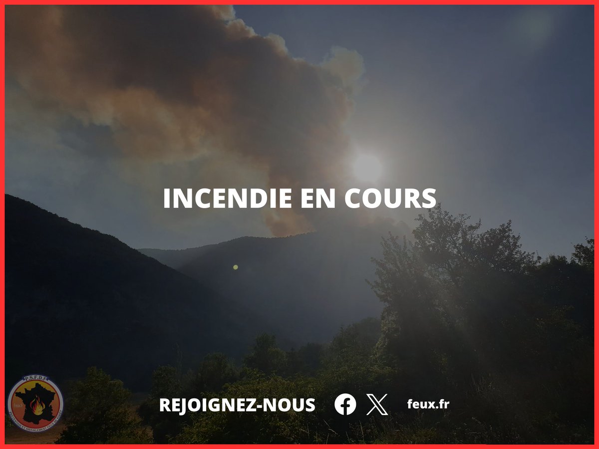 🔴 En direct 

🔥 Un feu de végétation est en cours sur la commune de Montauban-sur-l'Ouvèze [#Drôme-26]

___ 

- Évitez le secteur. 

- Facilitez l’accès aux services de secours. 

⤵️ Suivis: 
feux.fr 

#incendie #FeuxDeForêt #GIFF #PSFDF #SDIS26