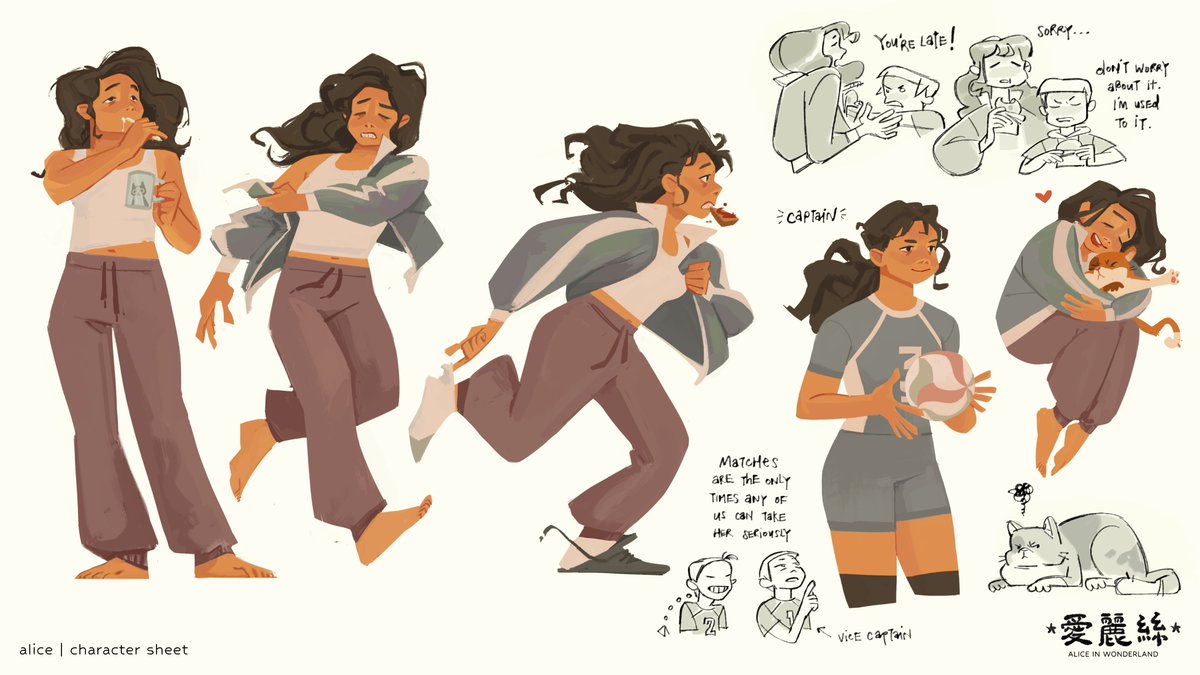 some personal stuff between the comics 🏐
she went through so many re-designs, but i think i'm finally good with where she's at ;-;

#visualdevelopment #characterdesign #volleyball #alice #aliceinwonderland