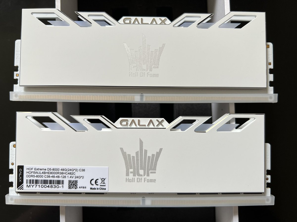 bl4ckdot's tweet photo. Probably one of prettiest ram kit out there. Let’s see how far can this be pushed !
#HOF #HallofFame #OCLab #Galax https://t.co/G5QRAKoxQO