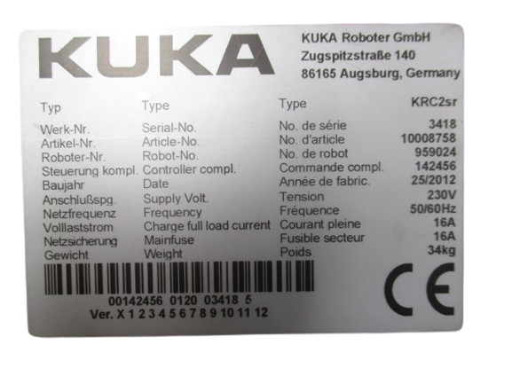 KUKA KRC2sr Steuerung komplett mit Profibus