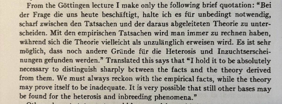 George Shull 🇺🇸 introduced the term heterosis for the first time in a lecture at the University of Göttingen 🇩🇪 in 1914 only 3 weeks before the outbreak of WW I. He gave his lecture in German. In his 1948 paper he often cites German literature without translating it into English.