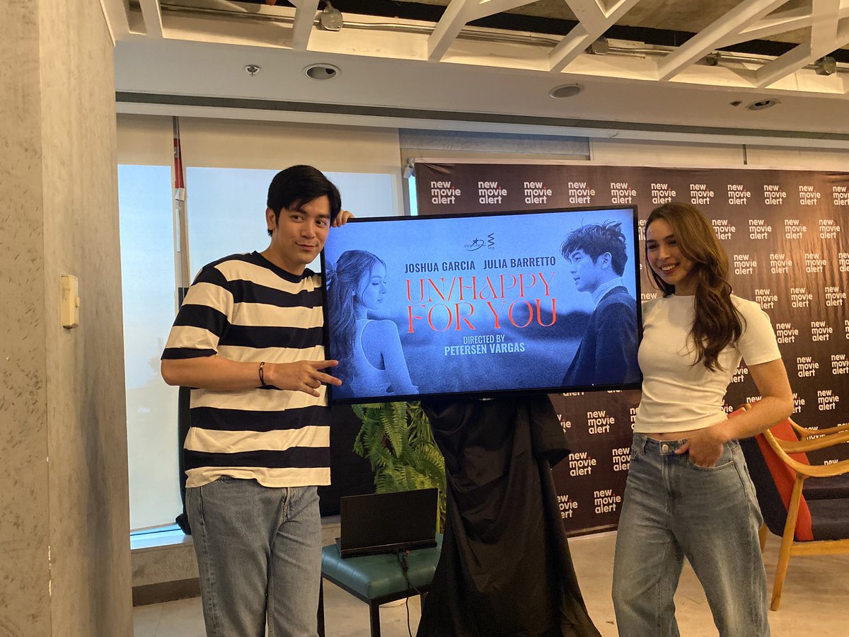 ABSCBNNews's tweet photo. JOSHLIA COMEBACK! 

Joshua Garcia and Julia Barretto are set to reunite in new film titled “Un/happy For You” to be directed by Petersen Vargas. | via @josiahvantonio  https://t.co/C9LS8rp9NW