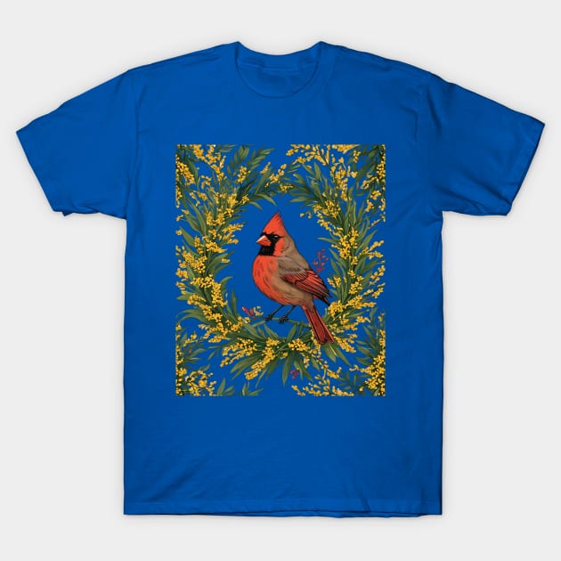 Kentucky Cardinal Bird With Yellow Flower Wreath - #Cardinal Bird - #TShirt #teepublic #taiche #teepublic #ilovekentucky #kentuckyday #explorekentucky #kentucky #october #kytourism #kyadventures #iloveky #heavenisakentuckykindofplace #kentuckylove   teepublic.com/t-shirt/596330…