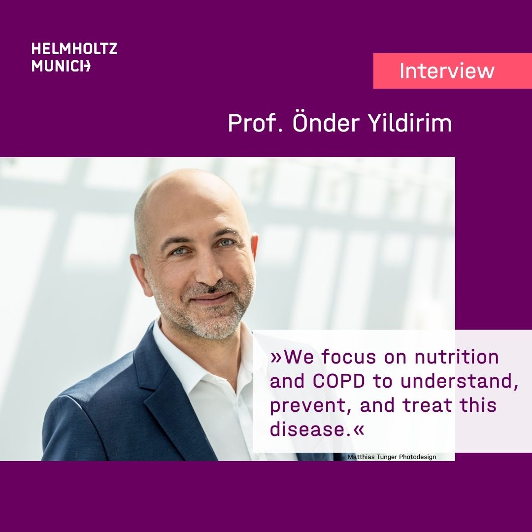 𝗪𝗵𝗮𝘁 𝘆𝗼𝘂 𝗲𝗮𝘁 𝗶𝘀 𝘄𝗵𝗮𝘁 𝘆𝗼𝘂 𝗯𝗿𝗲𝗮𝘁𝗵𝗲! 🎙️Prof. Ali Önder Yildirim (@AlionderCPC) gives insights into the connection of #nutrition & #COPD. 👉Full #interview with the Director of @LungHealthMUC & CPC-M at #HelmholtzMunich: 🔗t1p.de/1p8mu #lung