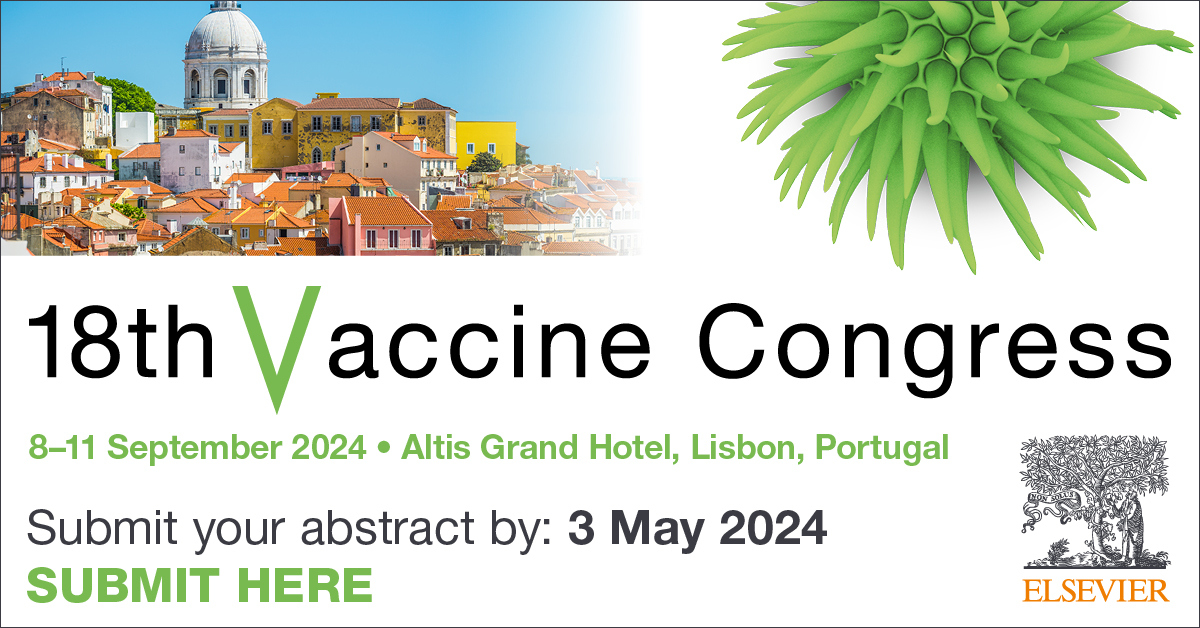 Don't forget to submit your research by 3 May 2024 to the 18th Vaccine Congress. See the website for the full list of topics#18vaccinecongress. spkl.io/60184Fymu