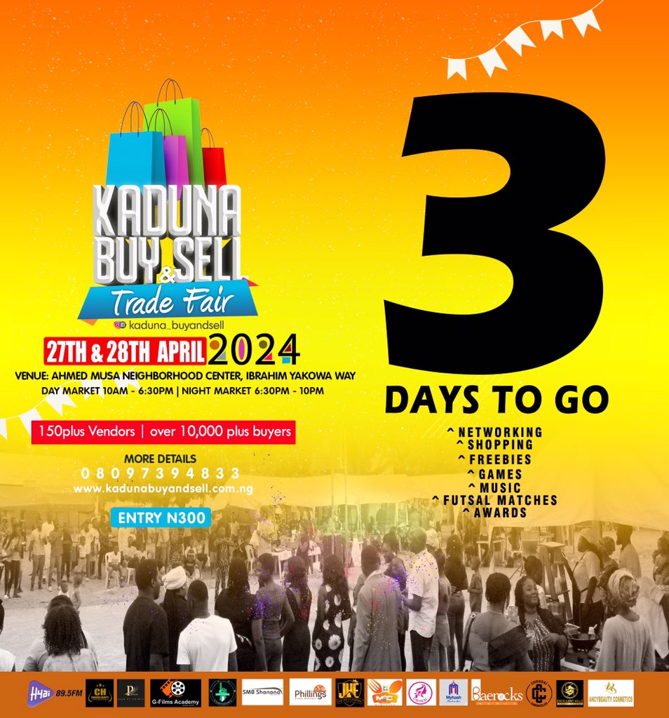 You are cordially invited to attend the Kaduna Buy and Sell Trade Fair, taking place in the next 3 days. This event is an excellent opportunity to explore various products, network with other businesses, and potentially expand your own market reach. #kadunabuyandsell