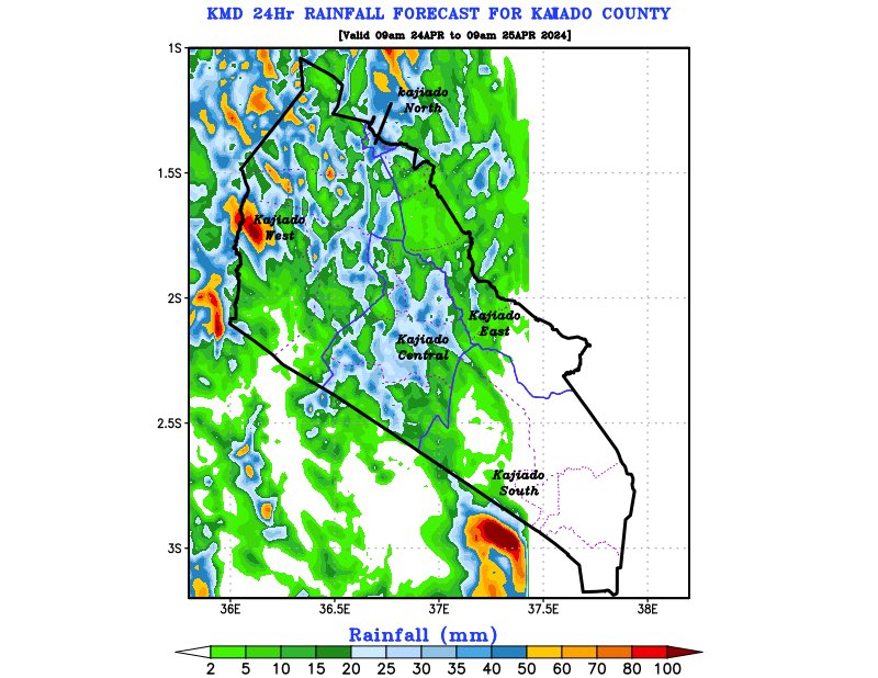 Moderate to heavy rainfall likely across multiple areas within the Nairobi metropolis, especially as per Wednesday's forecast. Stay prepared! ☔️ Check meteo.go.ke for updates and follow our WhatsApp channel for forecast maps of other counties: whatsapp.com/channel/0029Va…