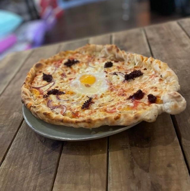 Come and try our take on the traditional Georgian dish of Khachapuri. We leaven the bread and allow to rise and then fill it with a mixture of cheese, eggs and other ingredients.