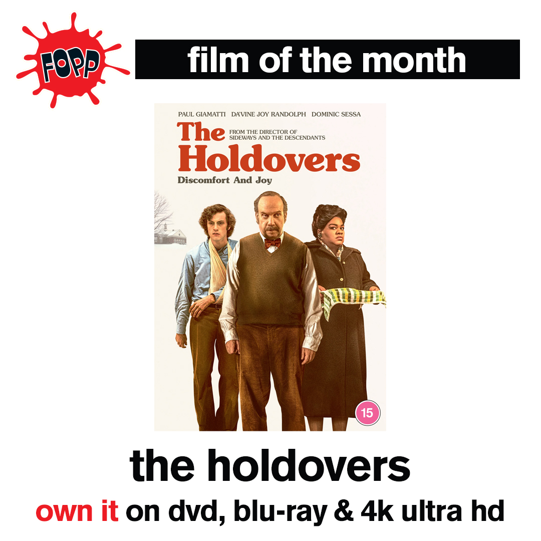 Our new #foppfilmofthemonth! It's The Holdovers directed by Alexander Payne #gettofopp and get your copy!