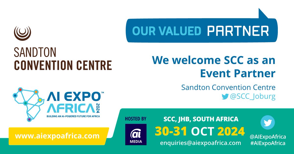 NEWS: We welcome @SCC_Joburg as a partner to the 7th Edition of @AIExpoAfrica 2024 – Join Africa’s largest B2B Smart Tech Event aiexpoafrica.com #AIExpoAfrica #SouthAfrica #Gauteng #Johannesburg #AI #RPA #IA #IntelligentAutomation #ArtificialIntelligence #Africa #AI4Good