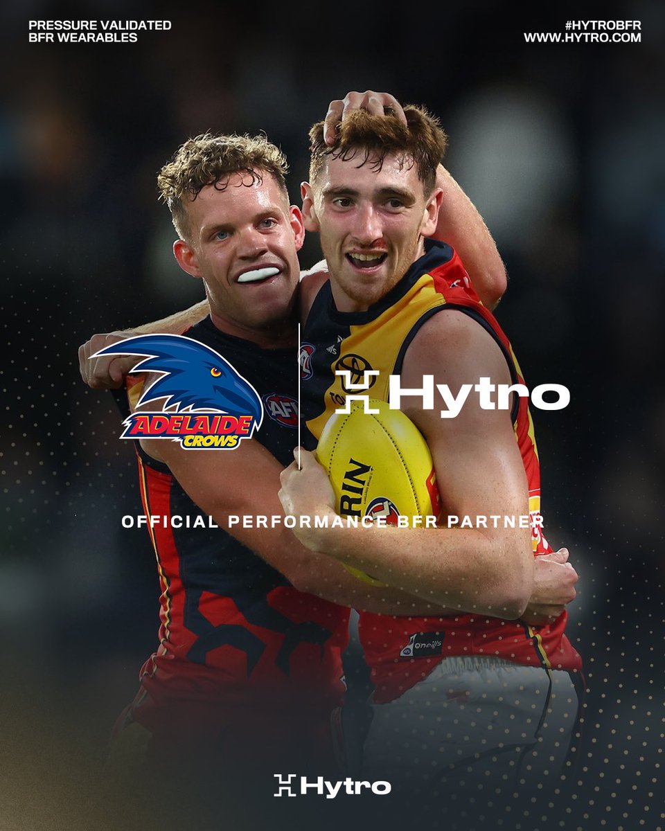 We are proud to announce that we have become Official Performance BFR Partner to @Adelaide_FC 🔗 To read about this Partnership, click the link below: hytro.com/journal/hytro-… #AFL #Adelaide #AdelaideCrows #Research