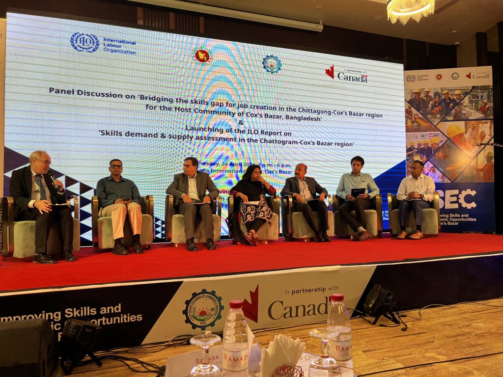 Excellent discussion to explore how to build the bridge between skills and job creation in Cox Bazaar and Chattogram region. Huge opportunities for growth, development and employment opportunities for youth and women. @ilobangladesh @CanHCBangladesh #SDG