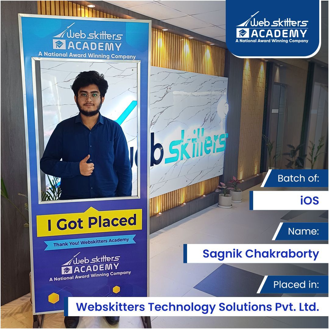 Webskitters Academy is proud of both of you for completing your respective courses. We are delighted to have played a part in your successful journey and wish you all the best in your future endeavors.

#WebskittersAcademy #ITcareer #ITcourses #ITtraining #placement #success