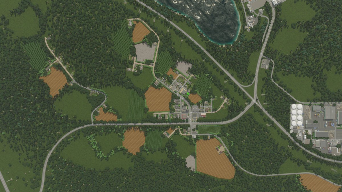 Whilst most people are building large cities, I'm building #farms and farms! #CitiesSkylines #CoralReeches