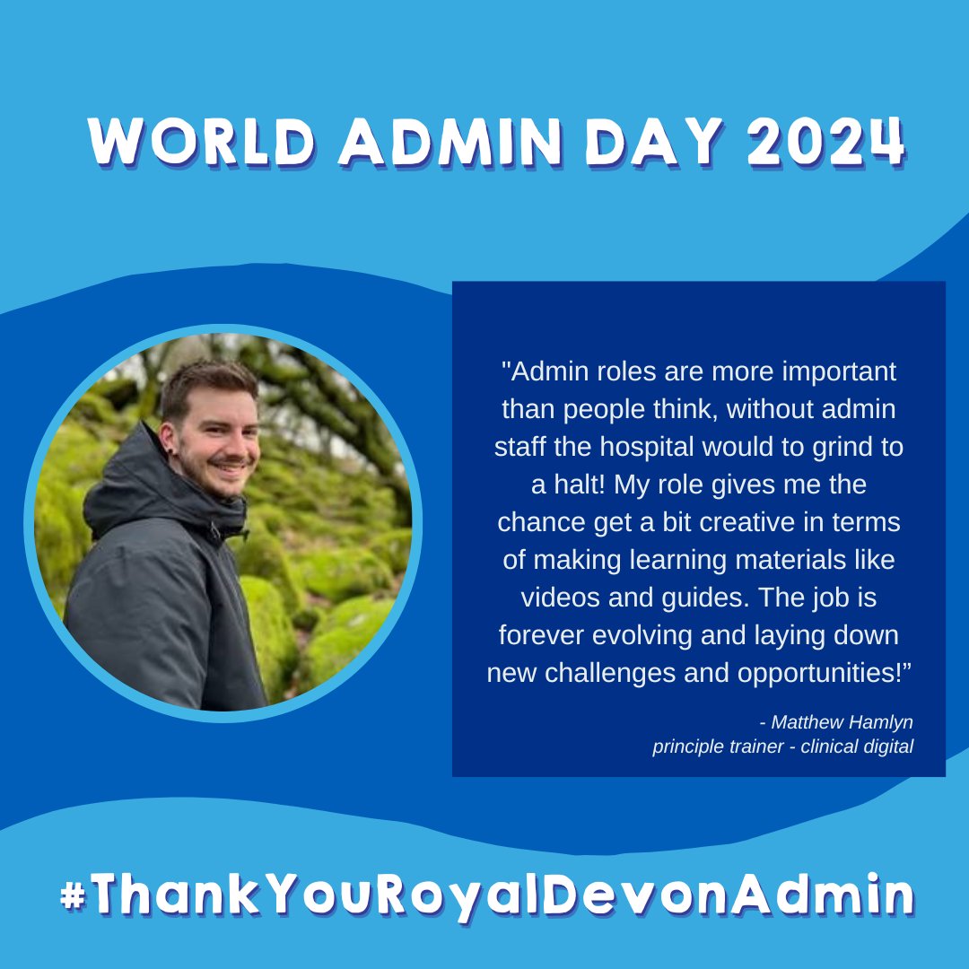We’re celebrating World Admin Professional Day today here at Royal Devon. Thank you to our admin teams who work so hard in the background to keep everything running smoothly.
#ThankYouRoyalDevonAdmin