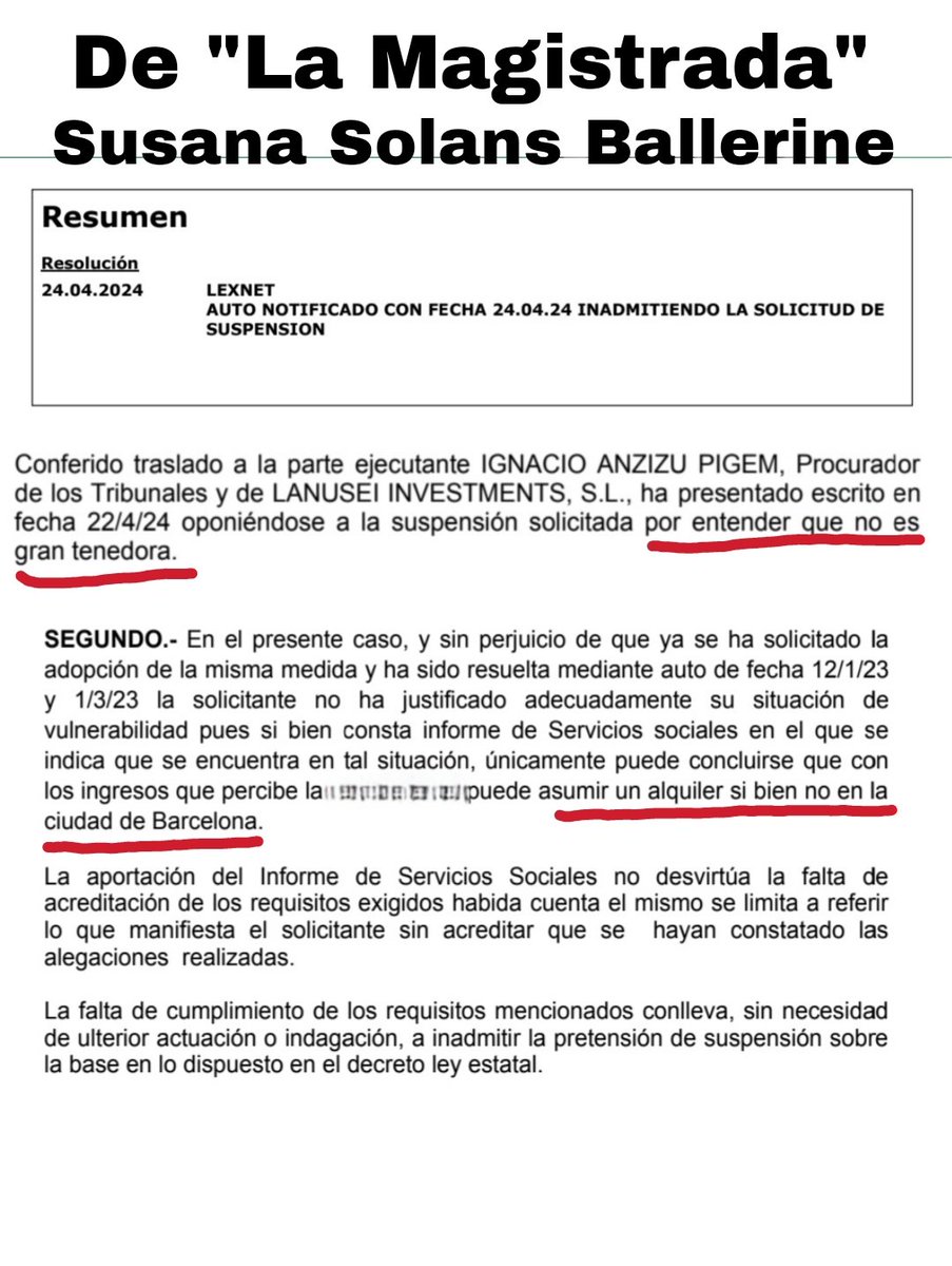 @ICABarcelona @tsj_cat @PoderJudicialEs @blackstone @bcn_ajuntament 7️⃣. Aquí 'la muestra del delito' de traca Fdo. 'La Magistrada' Susana Solans Ballerine @ICABarcelona @tsj_cat @PoderJudicialEs