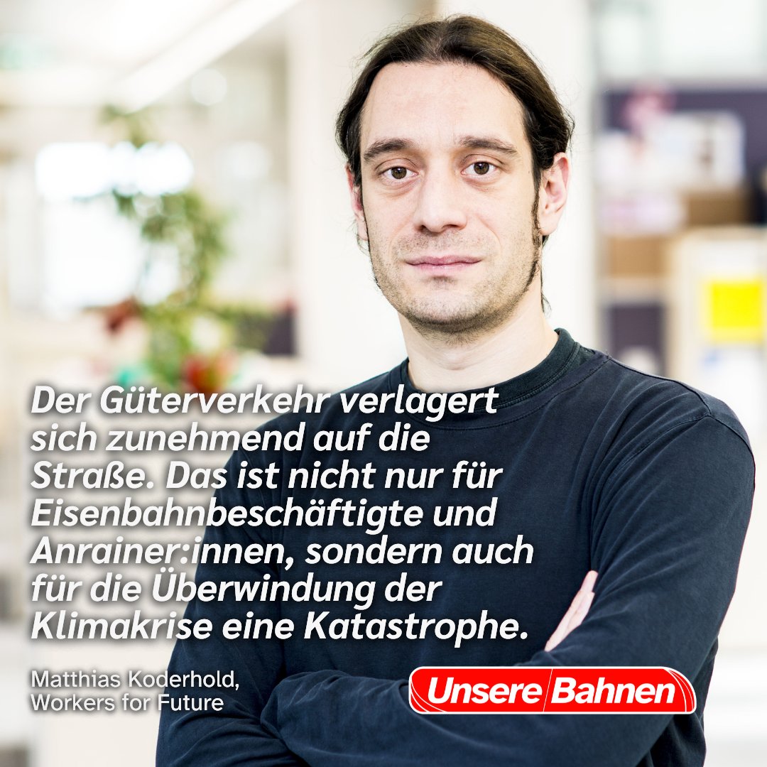 Matthias Koderhold von Workers for Future unterstützt #UnsereBahnen. Wir freuen uns sehr!