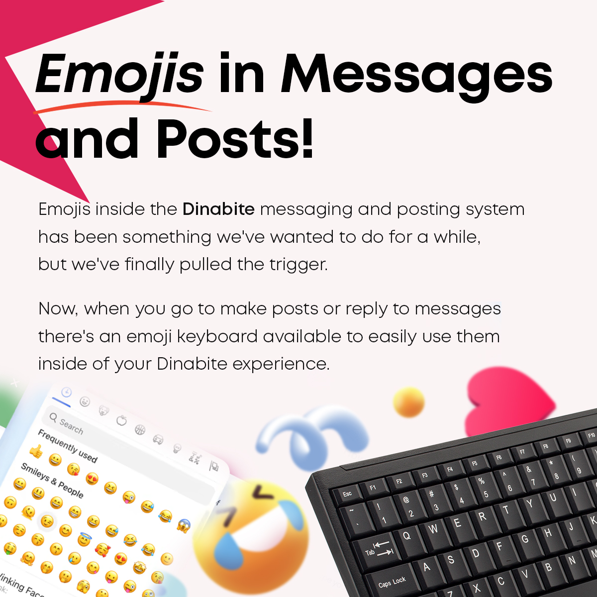 We've added an emoji keyboard, just the next step in making dinabite.ai the ultimate hospitality marketing tool.

#dinabite #marketing #hospitality #hospitalitymarketing #saas #restaurantmarketing #hotelmarketing #startup #software #b2b #emojis
