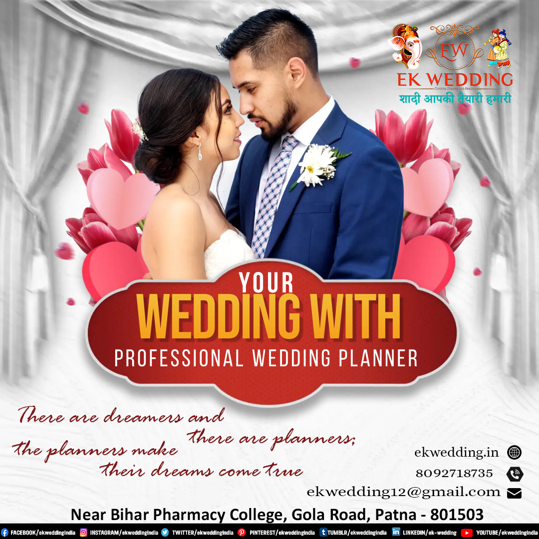 ekwedding.in
Let Ek Wedding turn your dreams into reality in Patna!
#PatnaWeddings #ekwedding #Patna #LoveStory #DreamsToReality #PerfectWedding #MemoriesForever #EKWedding #Patna #EkWedding #PatnaWedding #MagicalMoments  #weddingceremony  #weddingbells