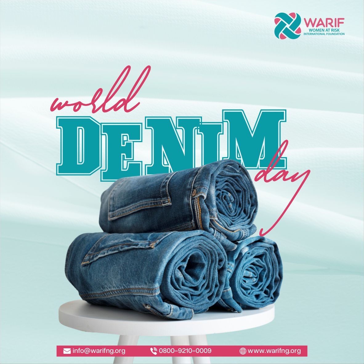 It’s Denim Day Today! Irrespective of whatever he/she wears, if consent is not given, it simply means NO! It’s Denim Day Today! #DenimDay2024 #Supportsurvivors #WARIF