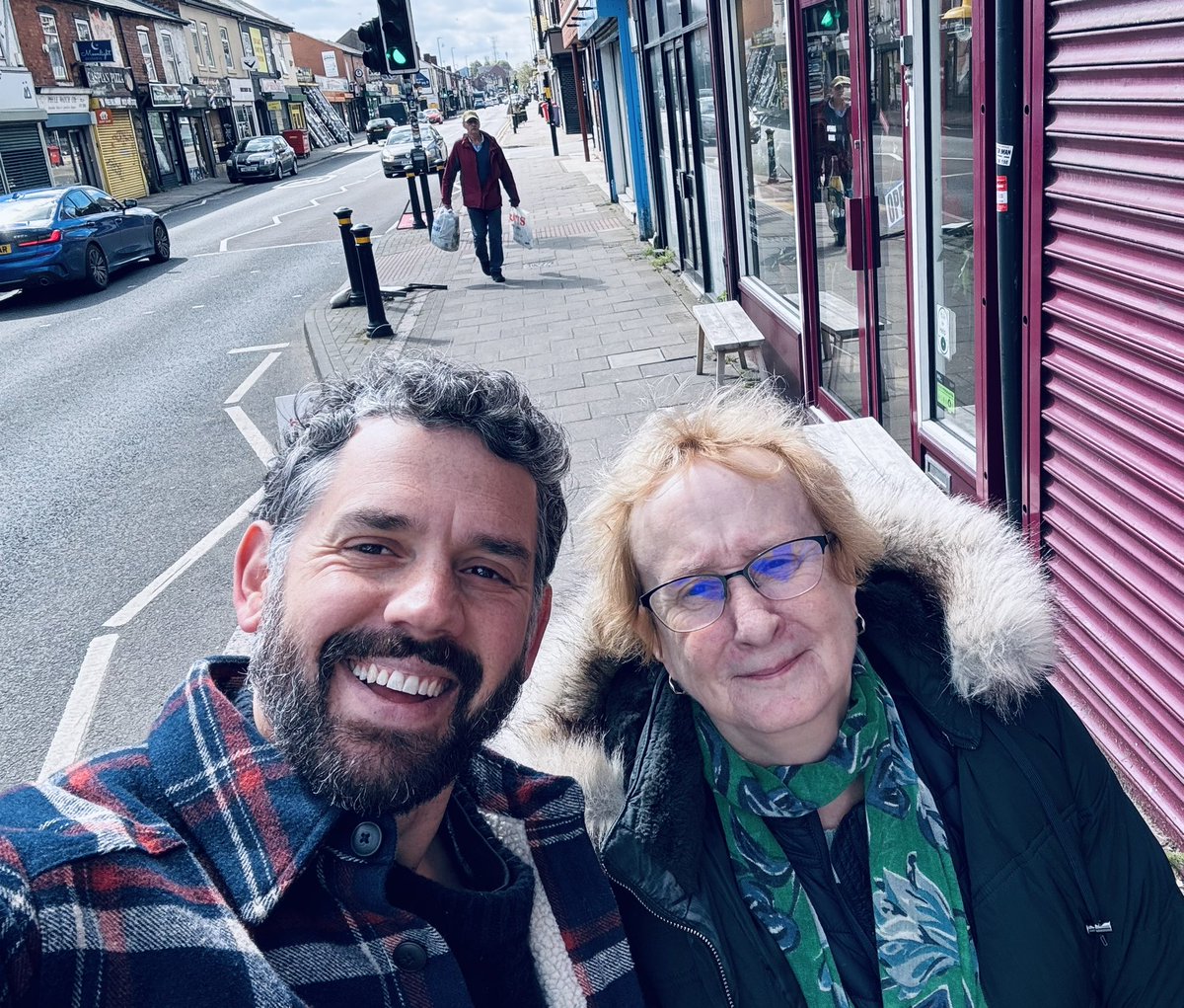 Some good chats with my mate Cllr @marylockelabour ❤️ in Stirchley, as we got out the message for West Midlands Mayor⭐️ candidate @RichParkerLab and Police & Crime Commissioner👮‍♂️ @SimonFosterPCC for 2nd May🗳️