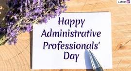 Happy Administrative Professionals' Appreciation Day! Recognizing and celebrating Mrs. Shoniker, today, for ALL that she does to support our school - students, staff and families.