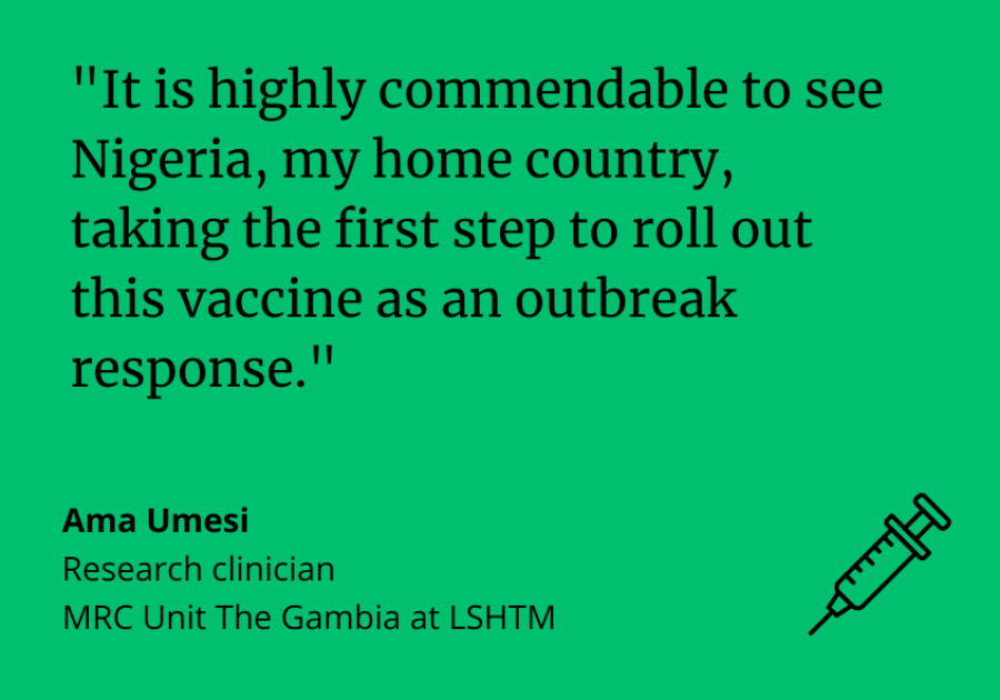 For #WorldImmunizationWeek LSHTM experts comment on rollout of Men5CV vaccine in Nigeria 🇳🇬 @WHO announcement follows key trial led by @mrcgunitgambia showing one dose protects against A, C, W, Y and X strains of #meningitis💉🌍 👉bit.ly/3w4Xtha