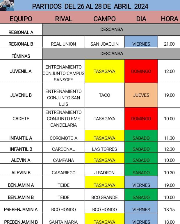 🗣️📣 ATENCIÓN!!
ENCUENTROS de nuestros equipos para los próximos días..

#SoñemosJuntos 
#AUGüímar2023_24