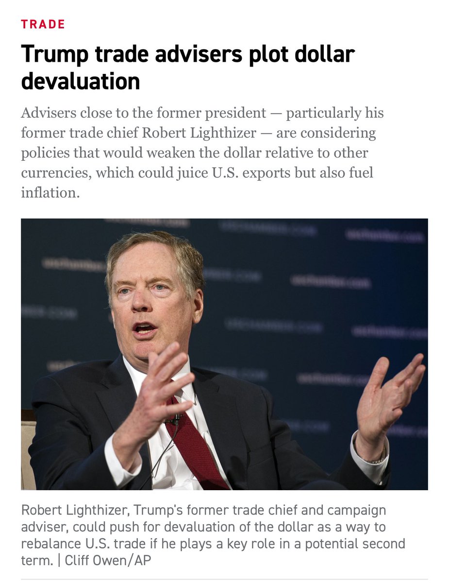 INArteCarloDoss's tweet photo. Oh boy and oh well… I mean they have to if they are to contain the trade deficit which by the way is now back to 2006 levels (as a % of GDP for goods ex-O&G). But this is a very fraught path and chances are high Trump geniuses will actually deliver a good 70s redux playing with this
