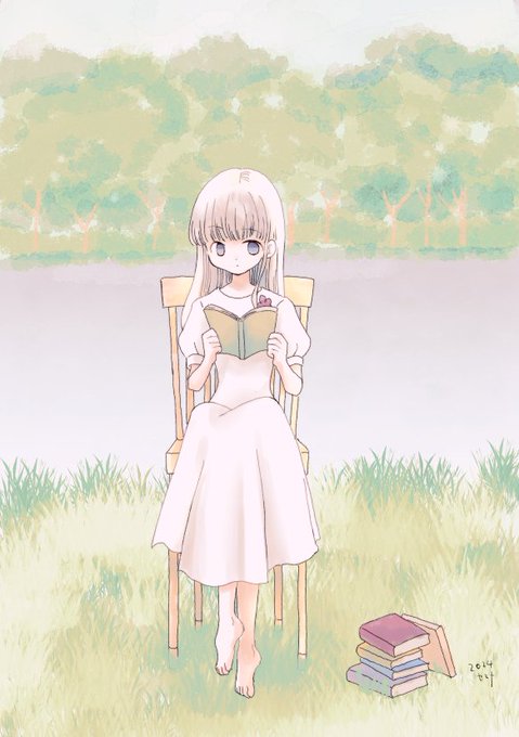 「ロングヘアー 読書」のTwitter画像/イラスト(新着)