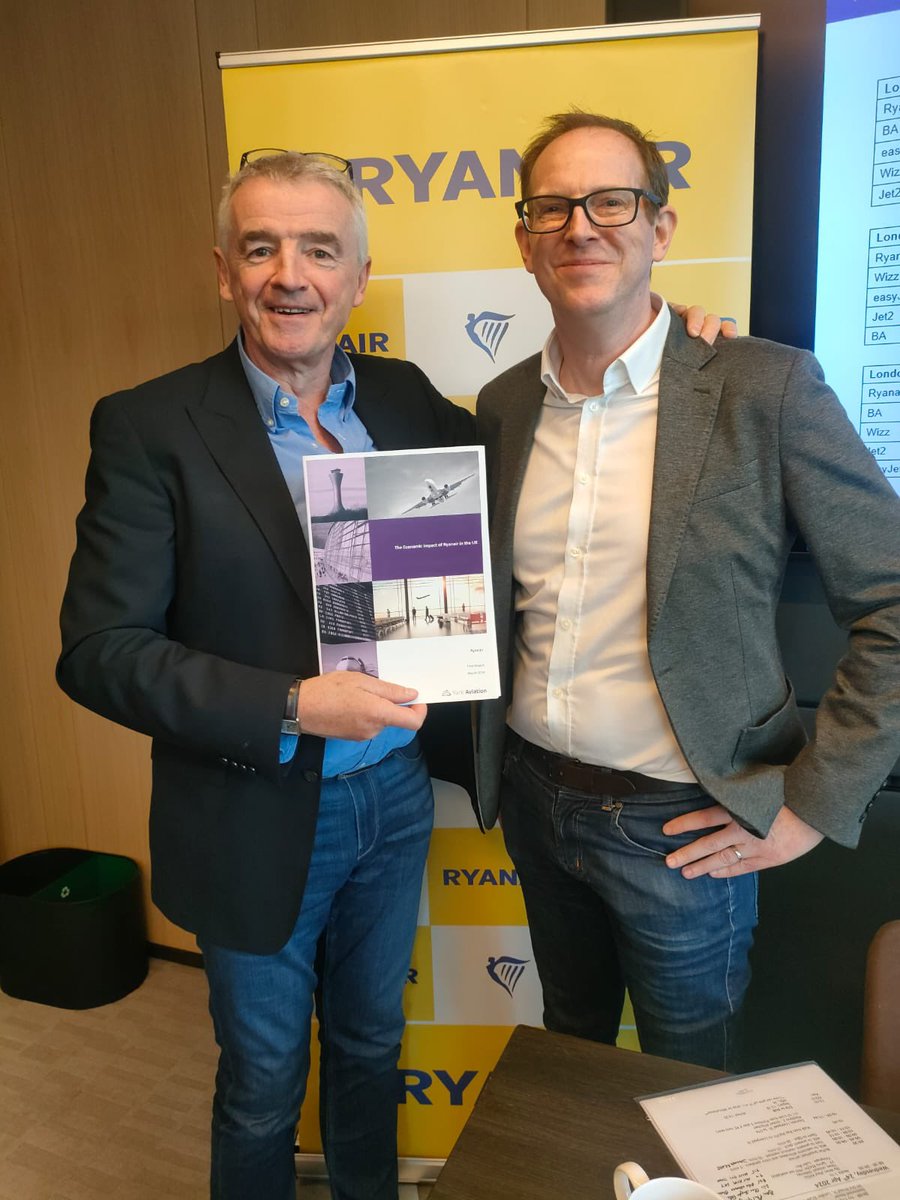 £14BN contributed to UK Economy P.A ✅ Today, Independent report by York Aviation confirms Ryanair’s substantial contribution to UK Economy: - £14BN p.a. in GVA - 98K UK jobs supported by Ryanair - 53M Ryanair UK passengers in 2023 - 600 UK routes - $11.5BN aircraft investment