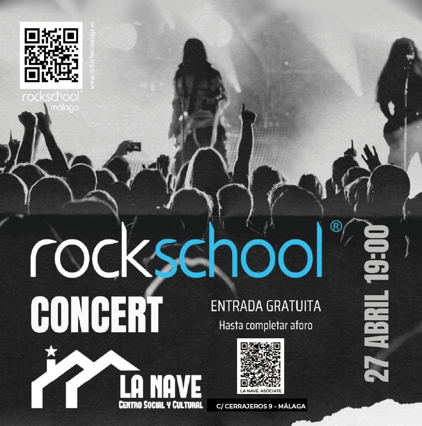 27 de abril 19:00h RockSchool Concert Crear Cooperar Transformar