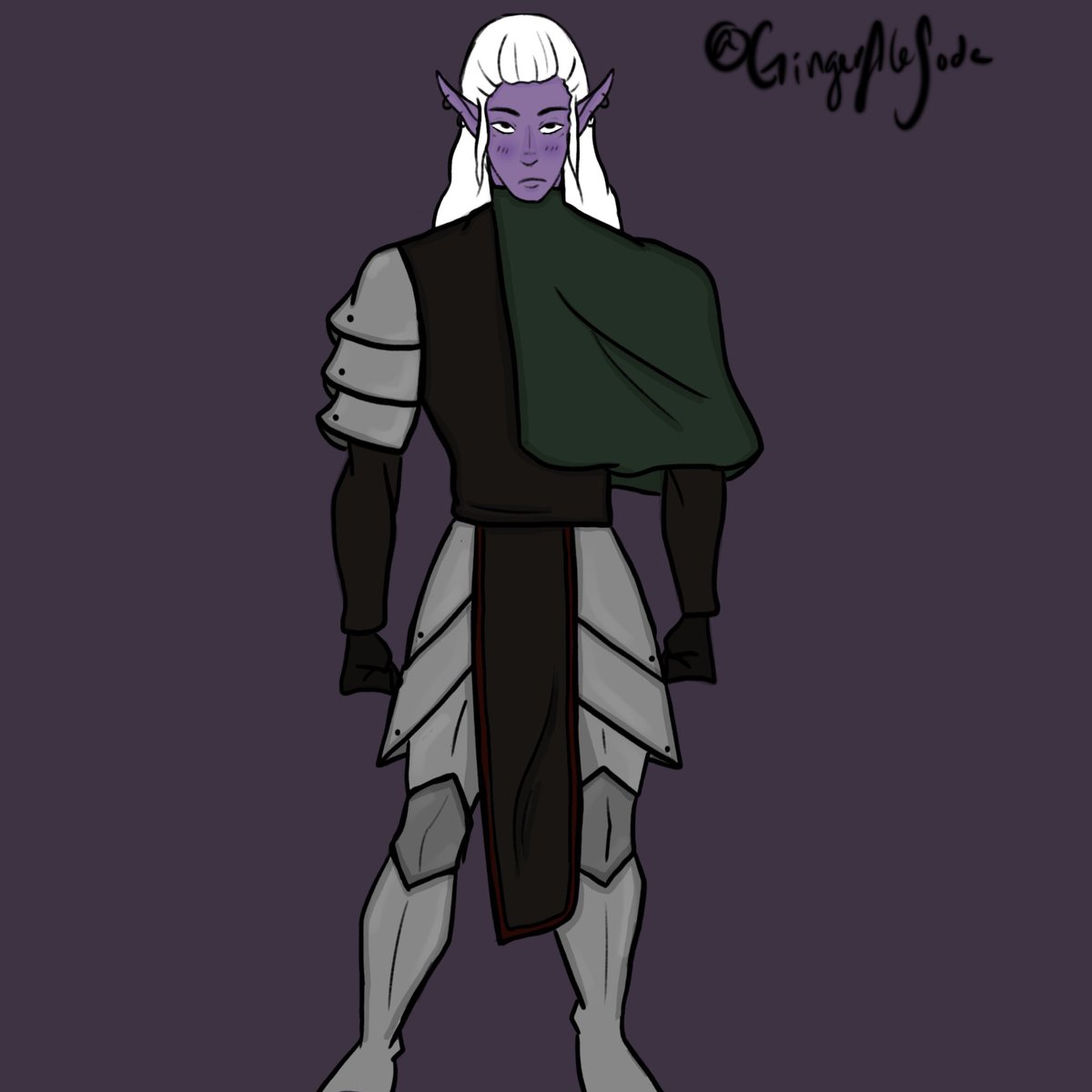 I’ll probably add a background tomorrow 

#dndoc #drow #DnDcharacter #artmoots #oc #ocart #characterart