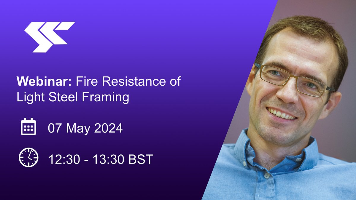 Discover how light steel framed buildings should be designed and detailed to provide fire resistance in accordance with Building Regulations >> bit.ly/3w6i8Bl This is an SCI Member ONLY webinar. For more info contact: membership@steel-sci.com or +44 (0) 1344 636525