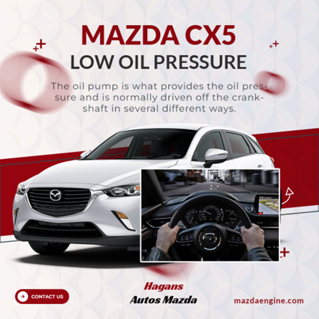 Attention Mazda CX-5 drivers! Seeing 'Low Oil Pressure ? Don't ignore it.
Prioritize maintenance for smooth rides. 

#MazdaCX5 #CarCare #LowOilPressure
#CarMaintenance #SafetyFirst #VehicleCare
#SmoothRides #AlertAwareness