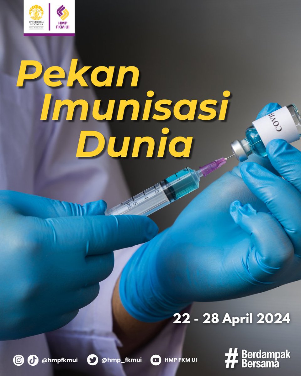 HALO HEALTHYZEN! 
Pada tanggal 22 April - 28 April 2024 kita merayakan #PekanImunisasiDunia!
Imunisasi merupakan salah satu cara untuk meningkatkan kekebalan tubuh dari berbagai penyakit. Lantas bagaimana sih perayaan ini bisa terjadi?

-sebuah thread-