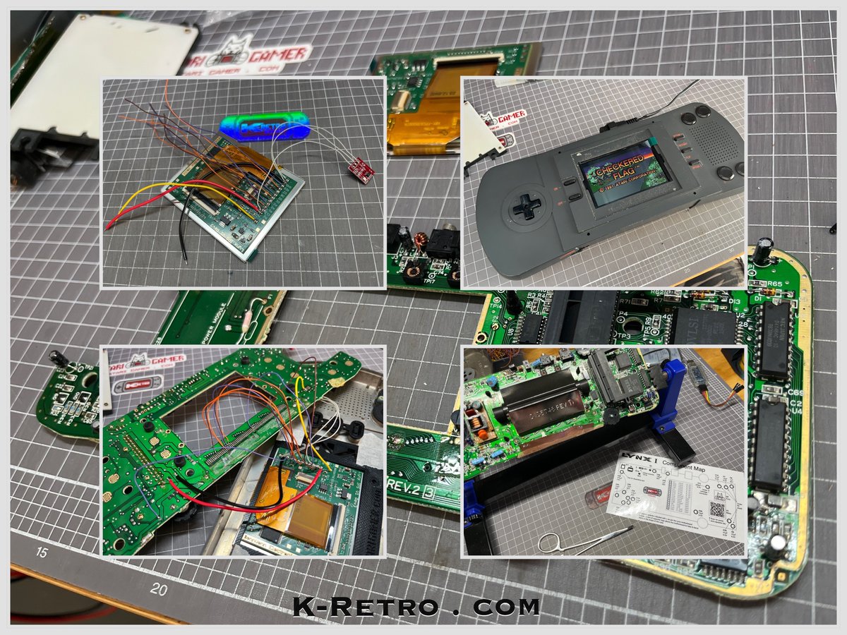 kretro_gaming's tweet photo. Another  #AtariLynx recapped, power circuit replaced and a  #BennVenn IPS screen installed. This time with a touch module for  #scanline control! 😎

#RetroGaming #RetroConsoles #VideoGames #RetroMods #HardwareMods #Electronics #HardwareHacking https://t.co/KgCNrNkS2v
