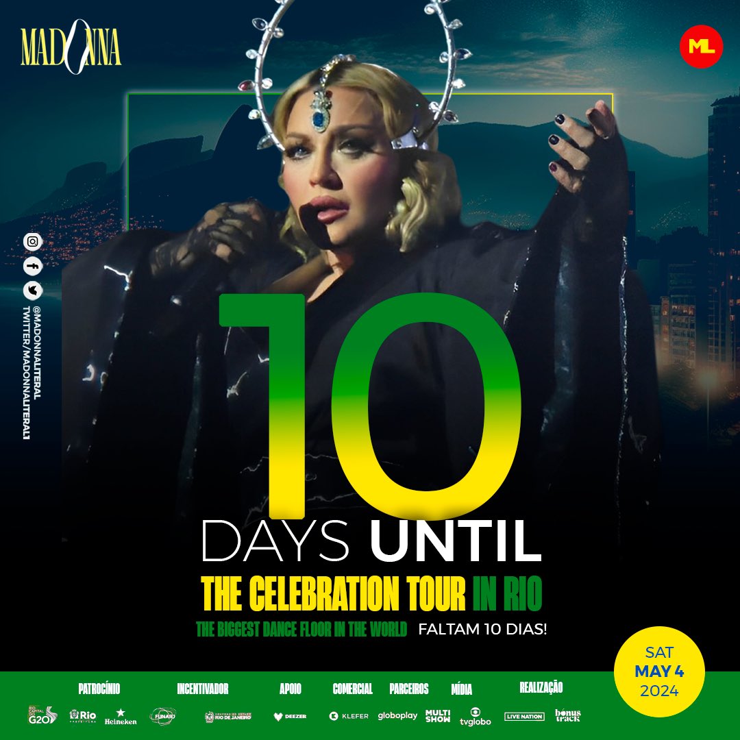 FALTAM 10 DIAS PARA A CELEBRATION TOUR NO BRASIL 🇧🇷