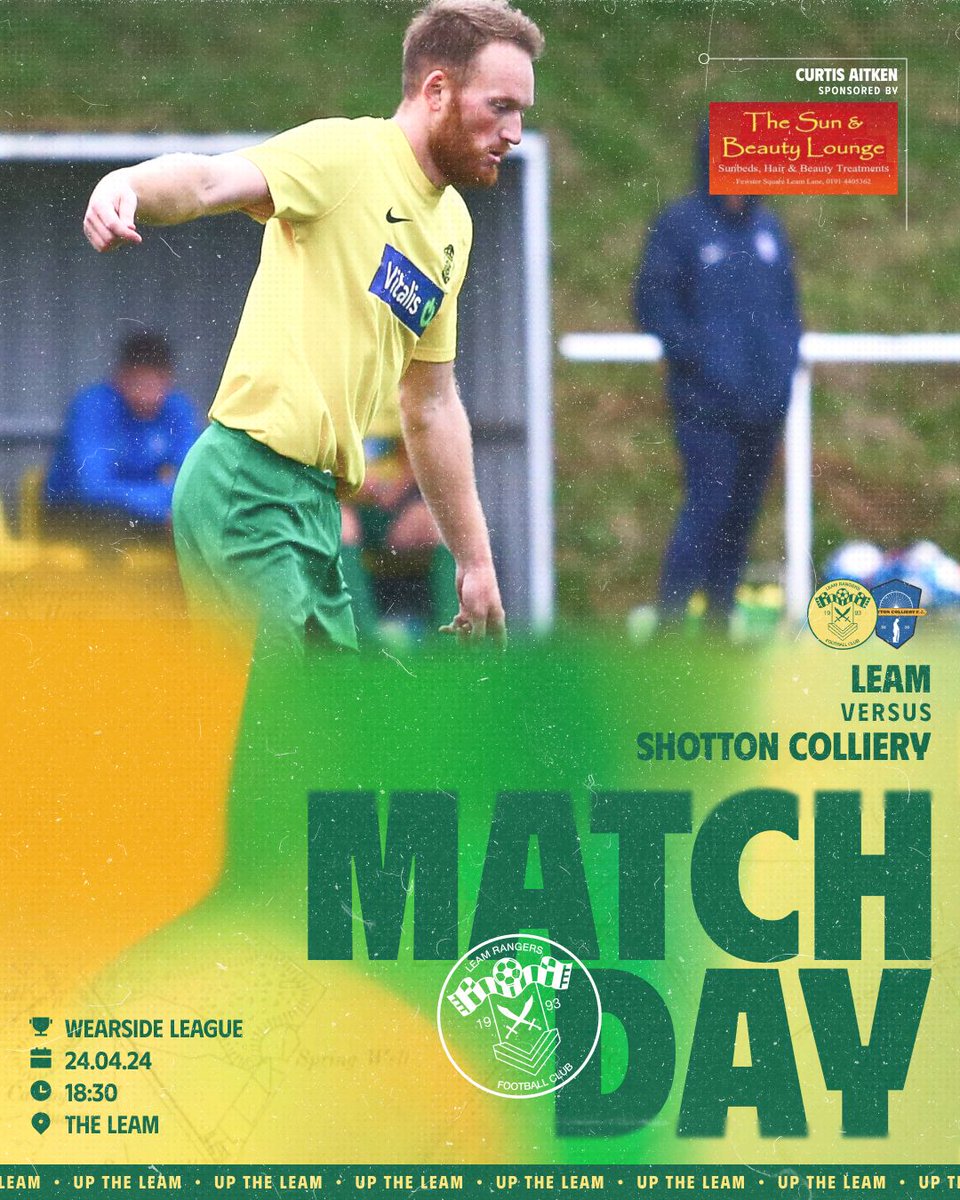 𝗠𝗔𝗧𝗖𝗛𝗗𝗔𝗬
🆚 <a href="/fc_shotton/">Shotton Colliery FC</a>
🏆 <a href="/WearsideLeague/">Wearside League</a>
⏰ 6:30PM KO
🏟️ The Leam, NE10 8LT

Shotton visit the Leam this evening for some midweek football. Always a tough, tight fixture against Shotton.

#UpTheLeam #UTL 🔰