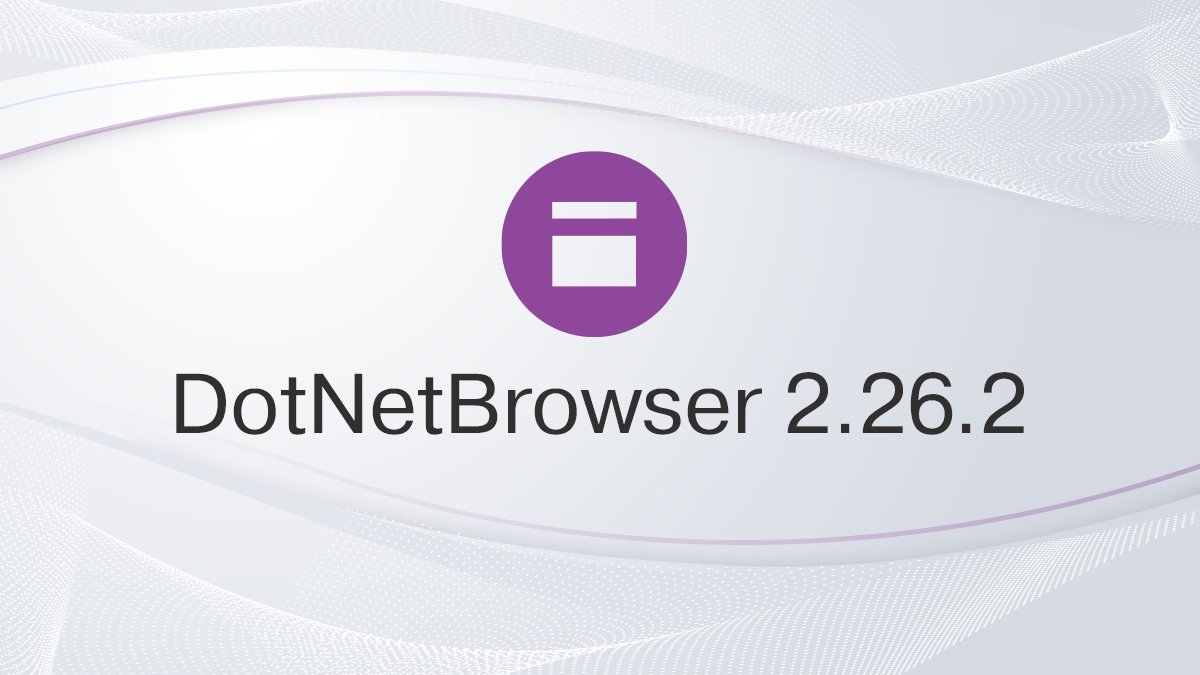 🚀 DotNetBrowser 2.26.2 is out!

• Security fixes from #Chromium 123. 
• Bug fixes and stability improvements.

🔗 Read more: bit.ly/dnb2-26-2
🆓 Get a free 30-day trial: bit.ly/dtbf

#dotnet #csharp